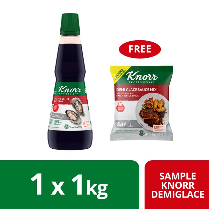 

KNORR SAUS TIRAM 1KG FREE SAMPLE KNORR DEMIGLACE