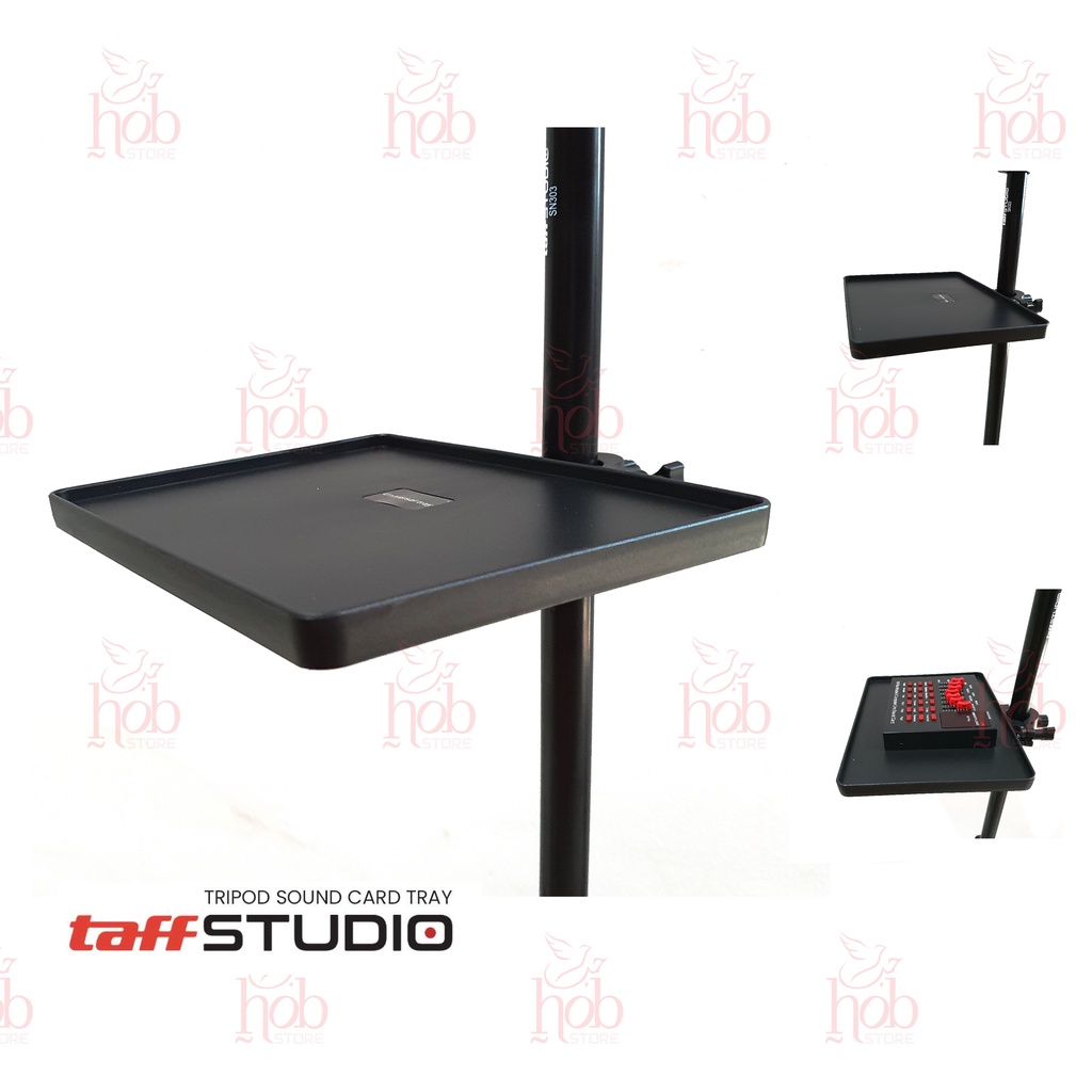 Dudukan Tatakan SoundCard V8 Focusrite Behringer Streaming Microphone Online Tray for Tripod Stand