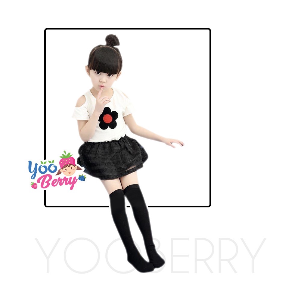 YooBerry Kids Pantyhose Stocking Legging Anak Perempuan Full Black Berry Mart