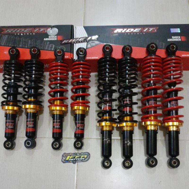 SHOCK BREKER BELAKANG Motor 280mm 320mm 340mm 360mm Merah Hitam Putih RIDE IT