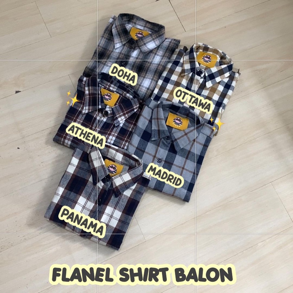 LONG FLANEL TANGAN BALON BY ARUNA OUTFIT