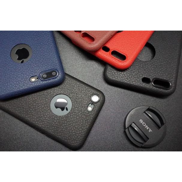 SOFTCASE JELLY LEATHER CASE IPHONE 6/6PLUS 7/7PLUS CASING IPHONE 7 - Hitam, iPhone 8