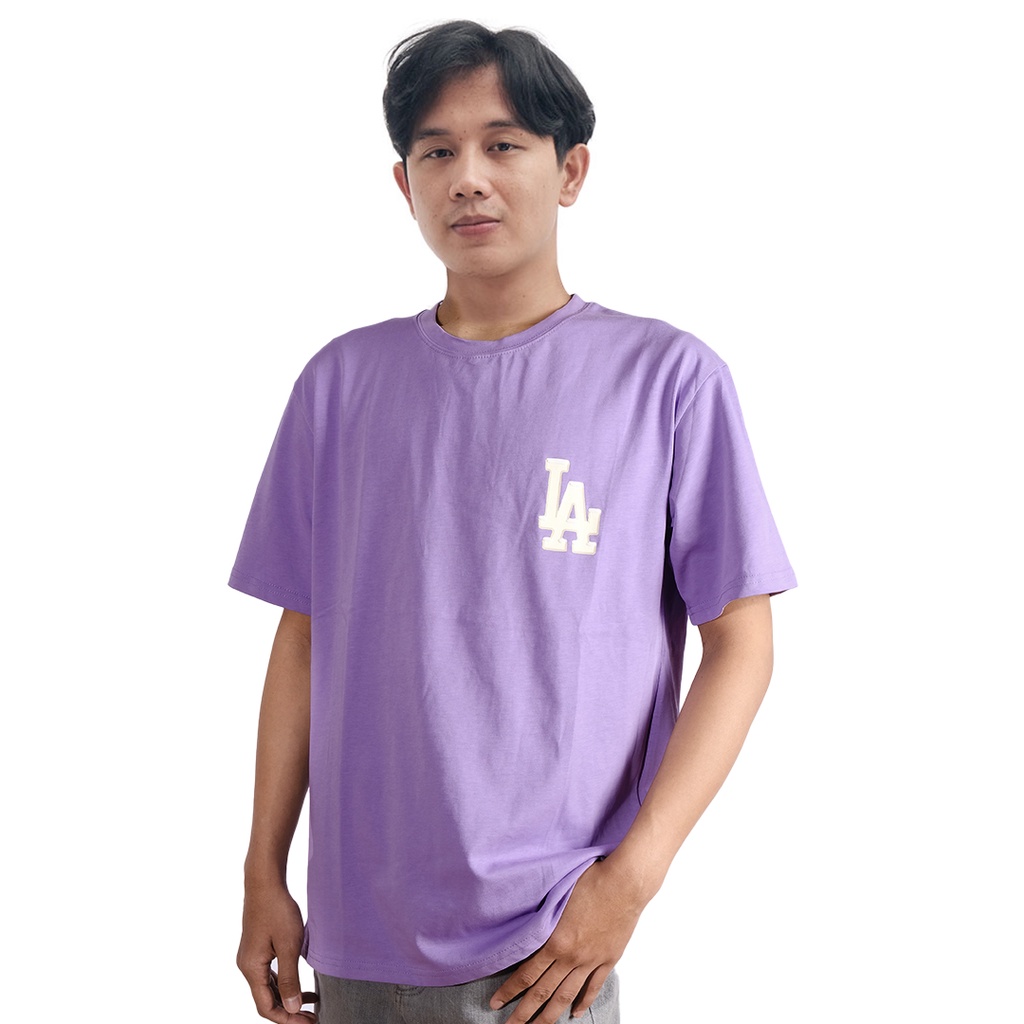 M7B Like NY Yankees Back Text T-Shirt Purple