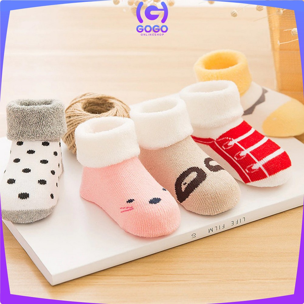 GOGO-P4 Kaos Kaki Anak Bayi Lucu Bahan Katun Kaus Kaki Prewalker Fashion Bayi Unisex Murah Import