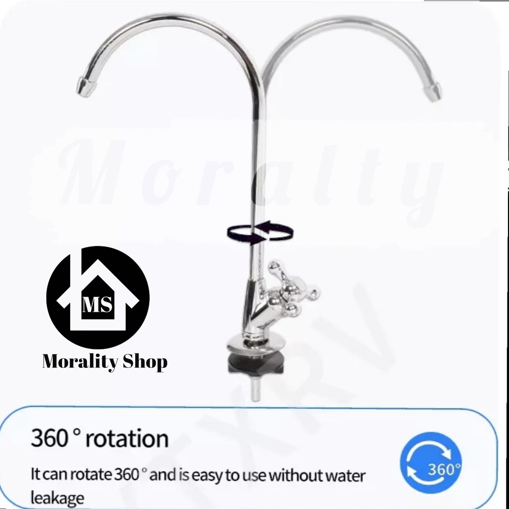 Kran air Sink Dapur RO - Pemurni Keran Dapur Water Filter Reserve Osmosis Faucet Kran air Angsa Pipa Shower Dapur