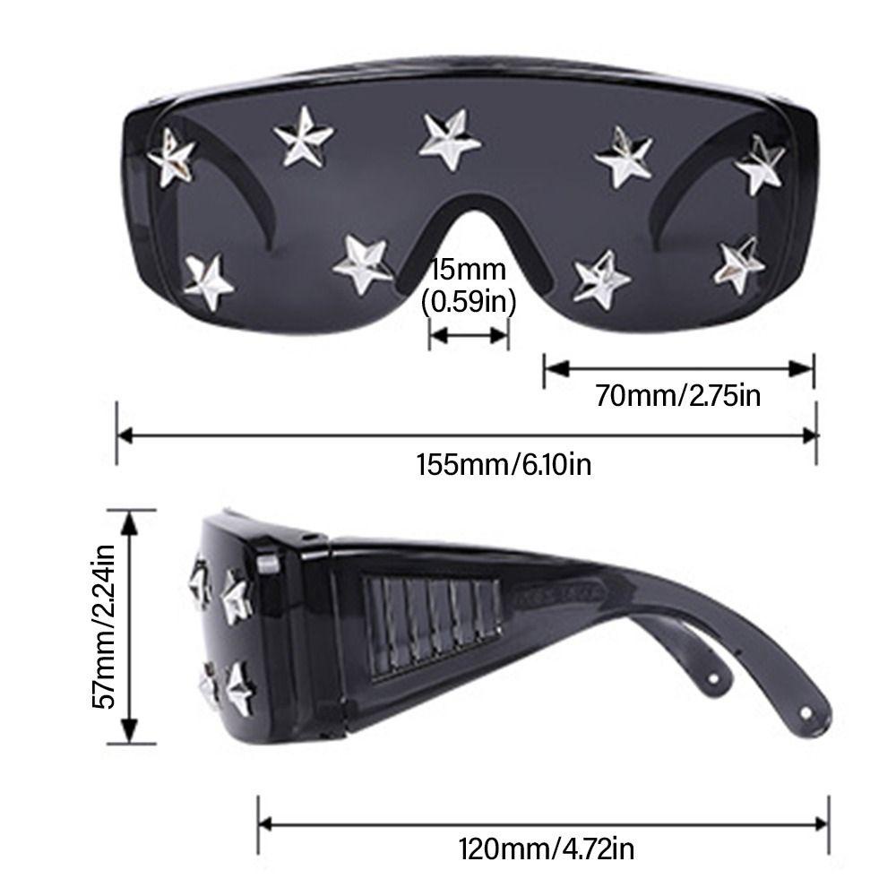 Nanas Oversized Sunglasses Eyewear Diamond Shades Pentagram