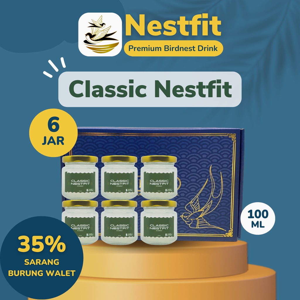 

Classic Nestfit Minuman Sarang Burung Walet 6 Jar PREMIUM