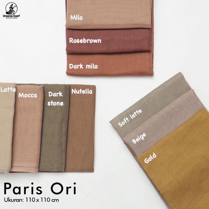 HIJAB SEGIEMPAT PARIS ORI UMAMA SCARF METAL LOGO