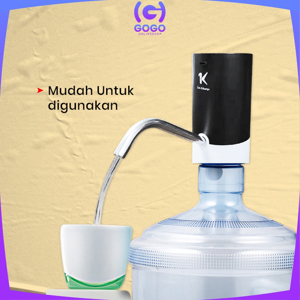 GOGO-C739  Pompa Galon Automatic Elektrik Charge Usb Dispenser Air Minum Rechargeable Portable Otomatis Water Pump