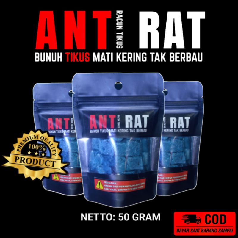 Jual Rodent Poison Racun Tikus 50 Gram Anti Hama Tikus Bebas Tikus