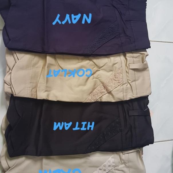 celana pendek katun brukat / celana pendek kantong brukat