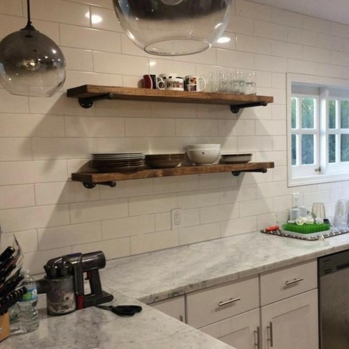 rak dapur kayu industrial - trinklie industrial kitchen shelves