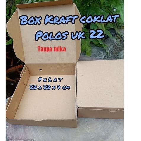 

Dus coklat polos uk 22 / box Kraft ( per pack) tanpa mika