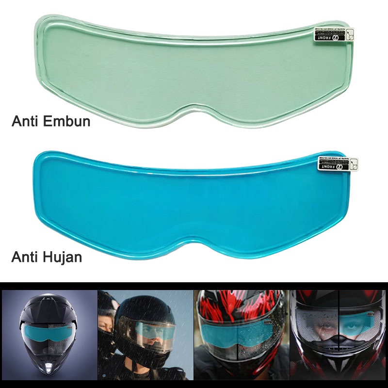 SEAMETAL Stiker Kaca Helm Anti Embun Anti Air Hujan Film Lensa Stiker Pelindung Anti Kabut Helmet Fog Rainproof Kaca Film Helm