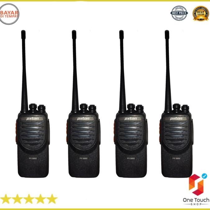 Paket 4 Pcs Radio Komunikasi Ht Walkie Talkie Pxton Bf 888S Terkoneksi