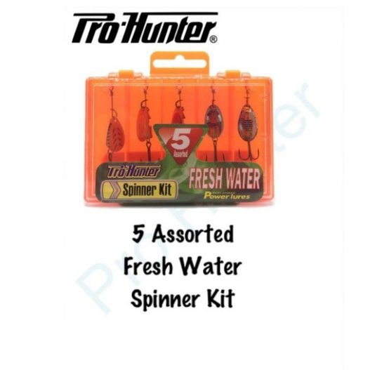 Umpan pancing Pro Hunter Spinner Kit 5 biji