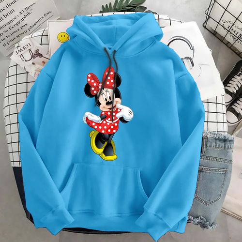 Hoodie Minnie Mouse Wanita - Jaket Hoodie Jumper - Bahan Fleece