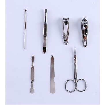 A-ZAHRA Manicure Set 7 in1 Pedicure Set Perlengkapan Gunting Kuku Set Isi 7 Dompet Meni Pedi