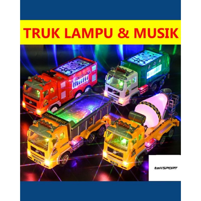 Mainan truk tangki lampu mainan truk tangki bump