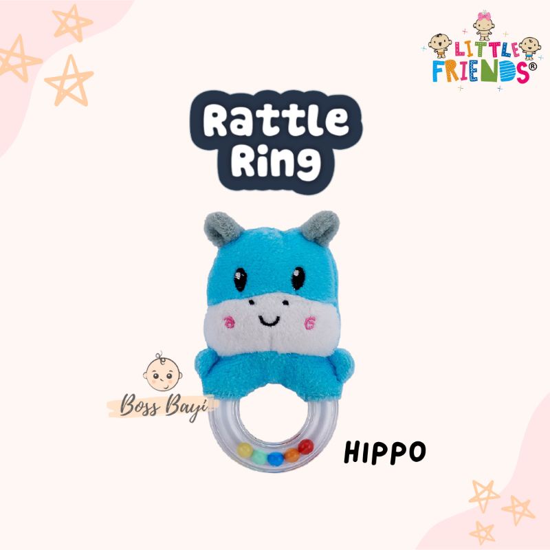 LITTLE FRIENDS Rattle Ring New - Mainan Genggam Bayi Anak Ring Boneka