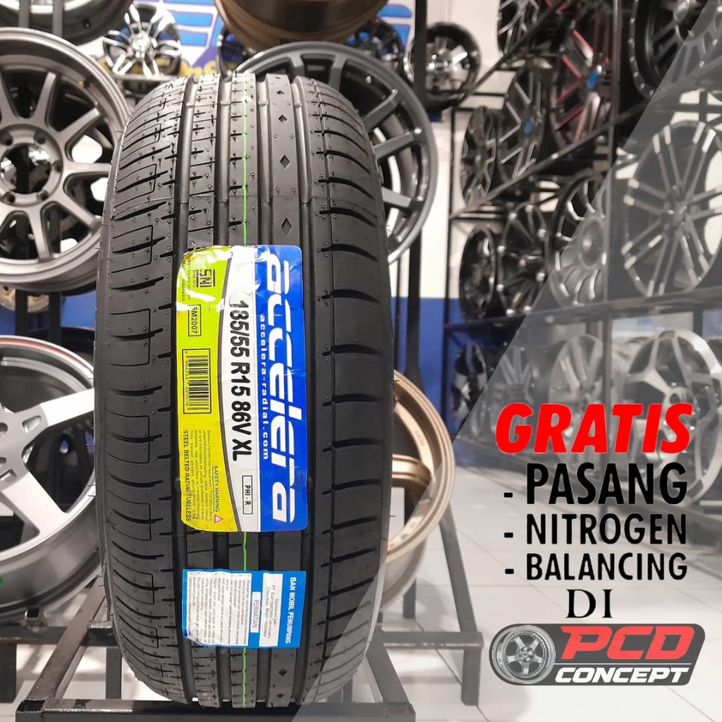 BAN MOBIL MURAH R15 BRIO AGYA VIOS KARIMUN CORROLA 185/55 R15 ACCELERA PHI-R BAN MOBIL SURABAYA / AC