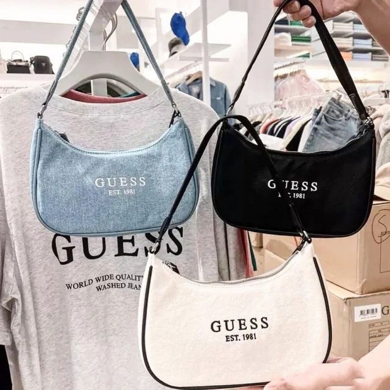 8.8 SALE | GUESS Denim Shoulder Bag