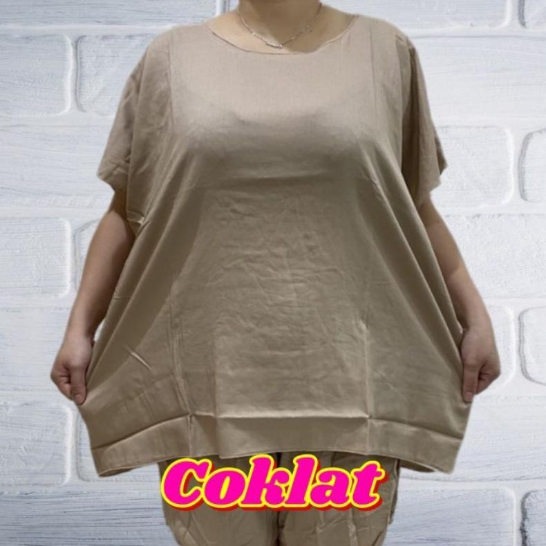 *Ready Stock* Baju setelan wanita jumbo/baju tidur big size xxxxl polos/baju setelan tidur/setelan r