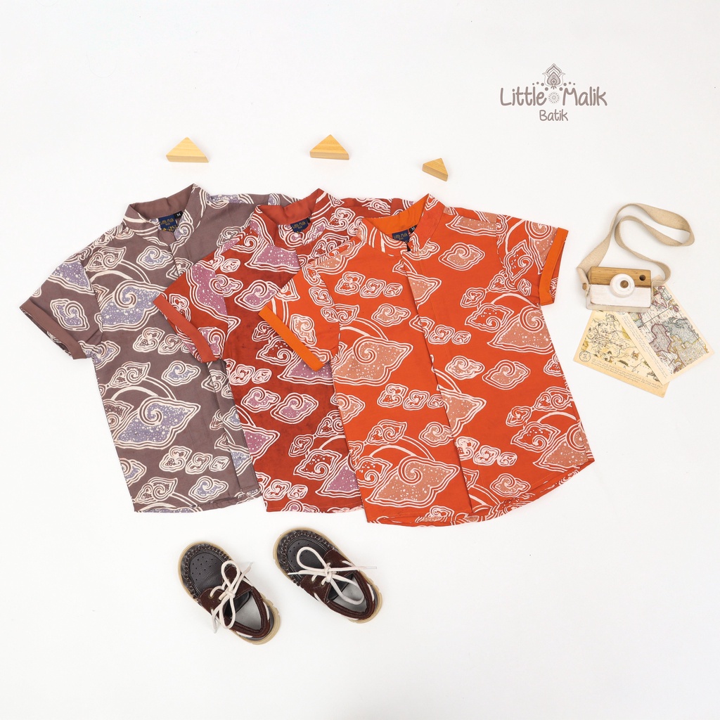 Kemeja Batik Anak Lengan Pendek By Little Malik Batik, Lawasan Solo