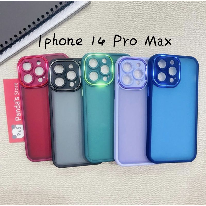 Case Iphone 14 Pro max Metal Chrome Softcase Dove Premium Luxury PSS