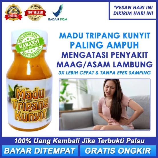 MADU TRIPANG KUNYIT ORIGINAL HERBAL MAAG KRONIS ASAM LAMBUNG DAN GERD - MADU TRIPANG KUNYIT 100% ASL