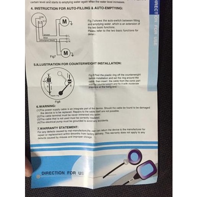 Float Switch YORK ITALY Kabel 5 Meter