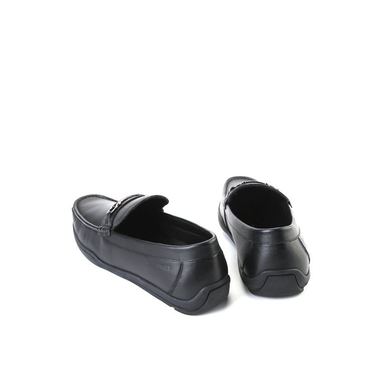 OM17 SEPATU SLIP ON OBERMAIN PRIA ORIGINAL CASUAL FORMAL KULIT HITAM