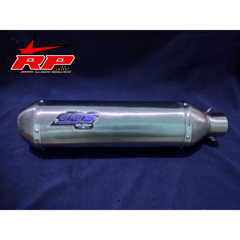 Silincer knalpot kapsul kotak DOS panjang inlet 50mm