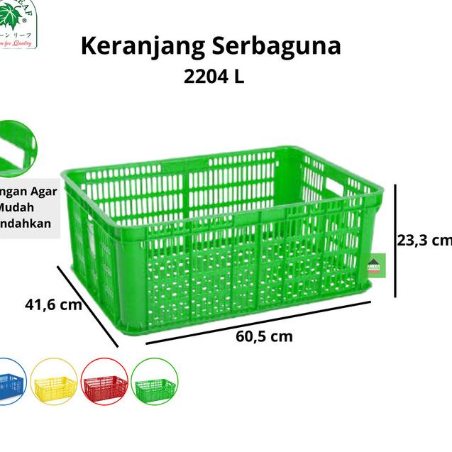 

Green Leaf Container Keranjang Industri Sebaguna 2204 L - Biru