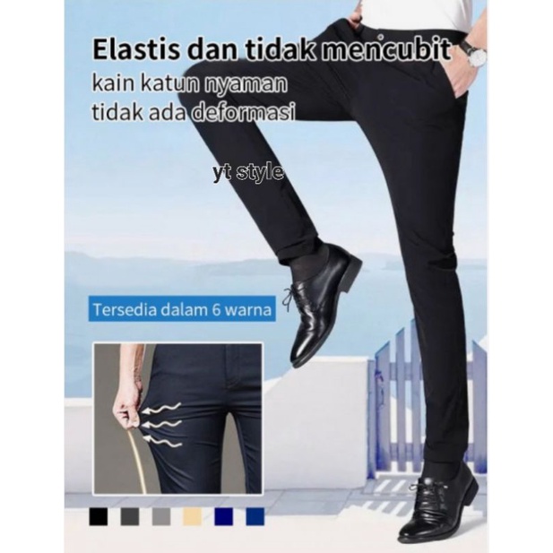 celana bahan melar slimfit pria | celana kantor melar slimfit pria | celana kerja melar slimfit pria | celana hitam pria | celana bahan pria | celana kantor pria | celana pria | celana panjang pria | celana bahan pria melar