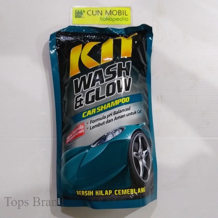 Topsbrand Kit Wash and Glow Car Shampoo, Shampoo mobil isi 800 ml model refil