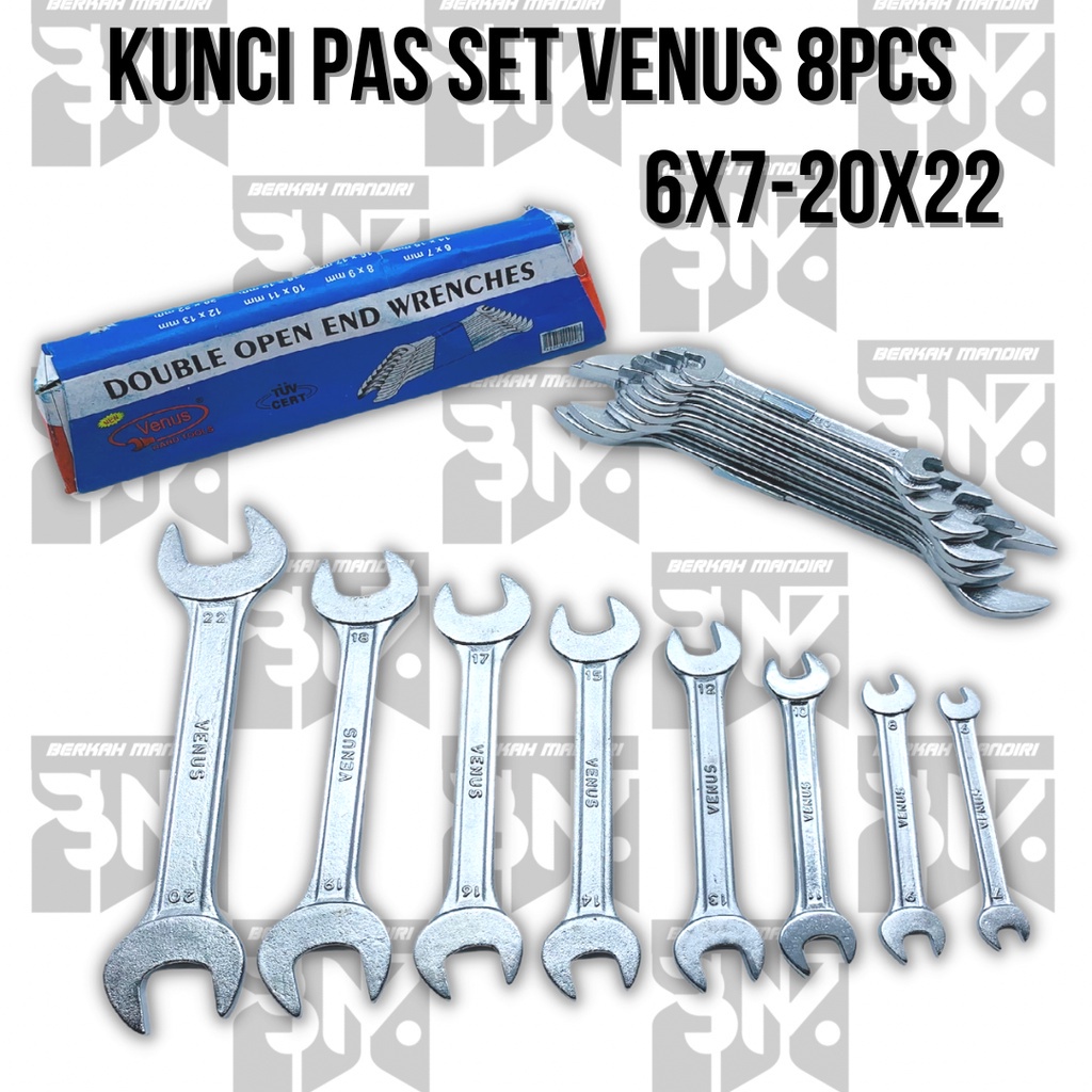 Kunci Pas Set/Paket konci Pas Paket Venus 8Pcs (6x7-20x22) (6Pcs 8x9-18x19)