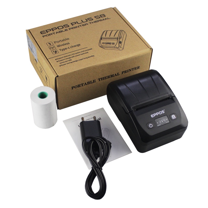 printer thermal printer ressi alamat shopee 58MM EPPOS FREE KERTAS 1ROLL