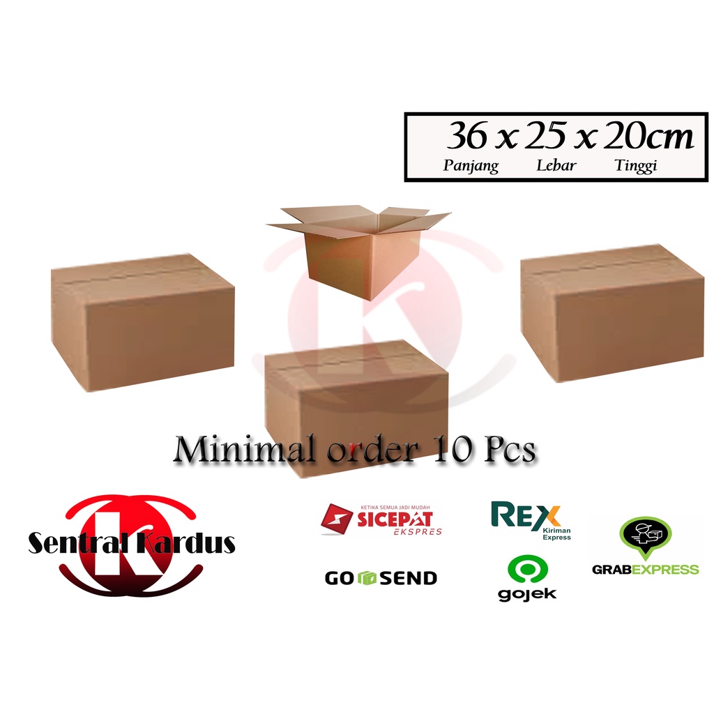 

kardus uk 36x25x20 cm kardus box (10pcs) baju makanan pindahan aksesoris