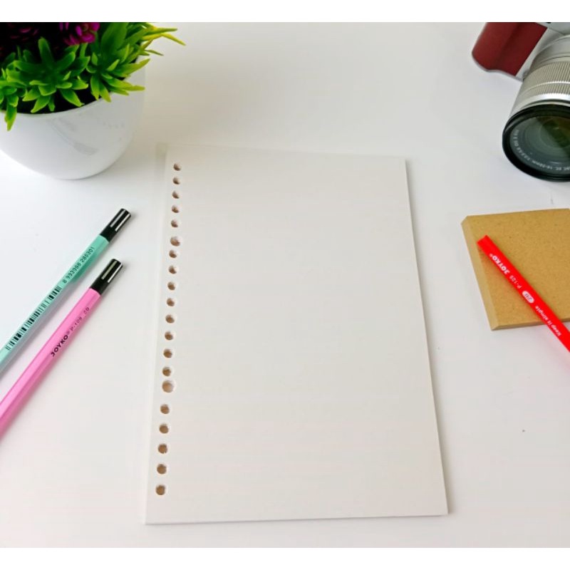 

LOOSE LEAF BLANK A5 KERTAS BINDER POLOS BAHAN BOOKPAPER CREAM
