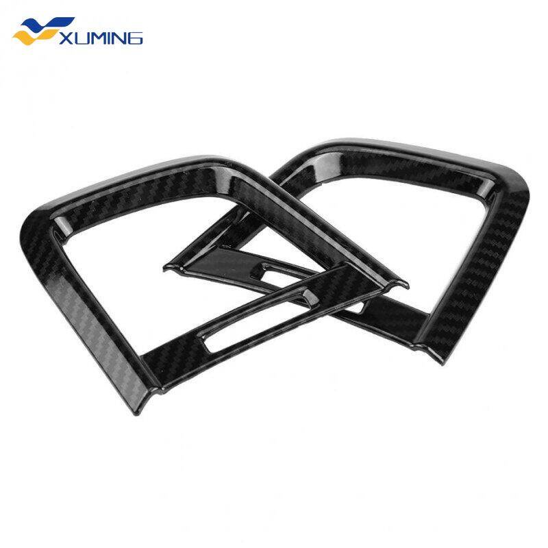 2pcs Cover Trim Ventilasi Ac Depan Samping Mobil Bahan ABS Carbon Fiber Untuk Honda CR-V CRV 2017 2018 2019 2020