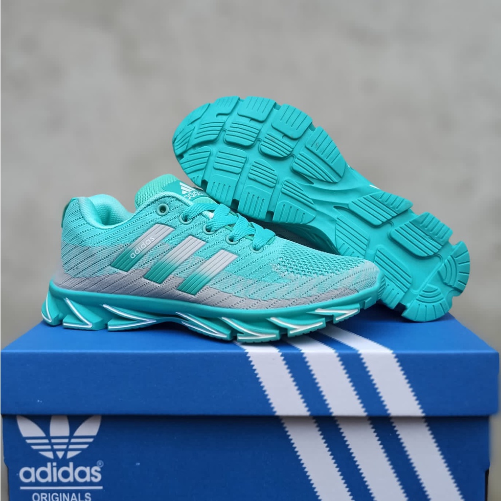 TERLARIS SEPATU SNEAKERS WANITA ADIDAS SPRINGBLADE BIRU TOSCA / SEPATU CEWEK RUNNING KASUAL ORIGINAL