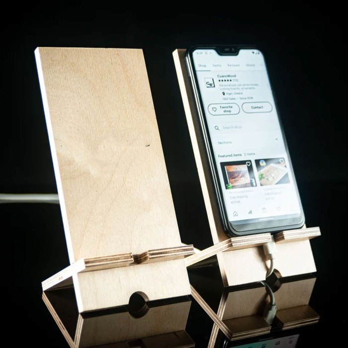 Stand Holder HP / Dudukan HP Kayu / Wooden Plywood Display Phone