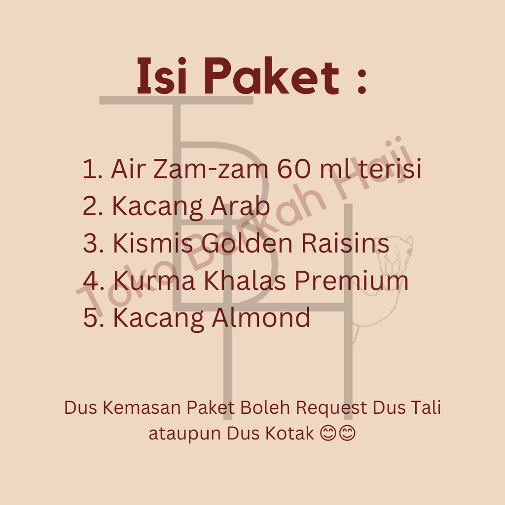 paket souvenir oleh oleh haji dan umroh + kacang almond + air zamzam / paket oleh oleh haji lengkap