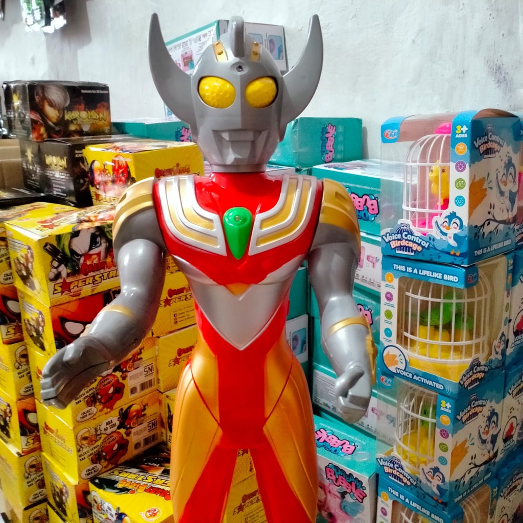 Mainan Ultraman Ukuran Jumbo Tinggi 70 Cm - Ultraman Besar Nyala Dan Bersuara