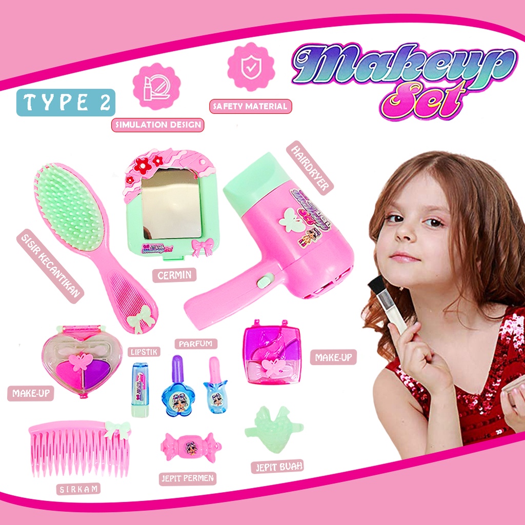 Mainan Anak Alat Make Up/ Make Up Set Toys Karakter 9693
