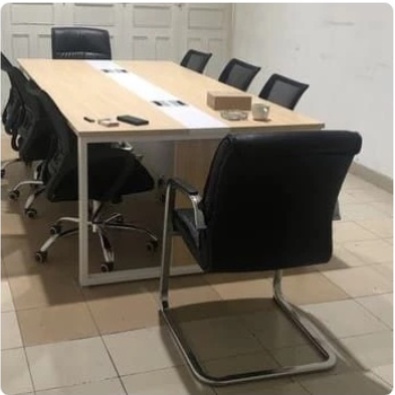 Meja kerja meja kantor Abs untuk 4 orang uk.240 x 120 x 75 cm rangka kaki besi murah ,finishing TACO