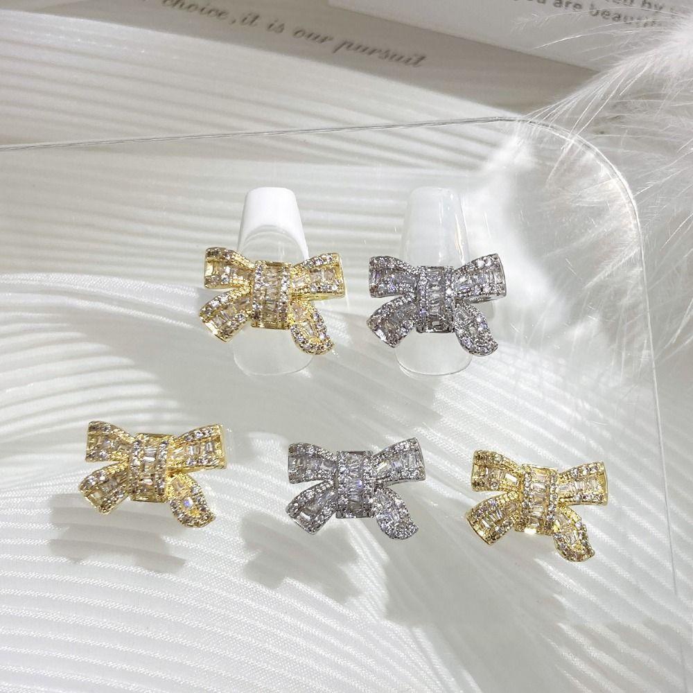 Mxbeauty Kuku Berlian Imitasi Kualitas Tinggi Bergaya Vintage Mewah High-end Logam Flash Shiny Crystal Nail Art Jewelry