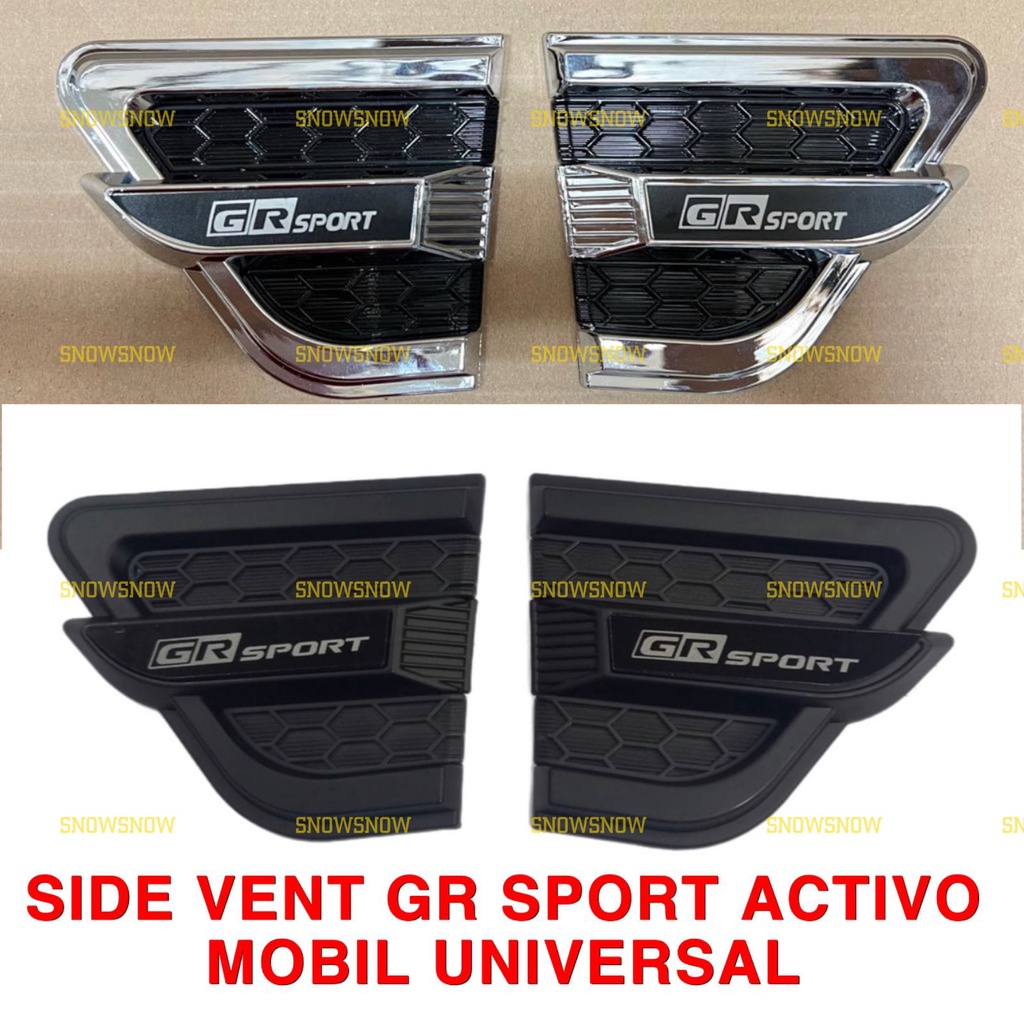 Side Vent Activo GR SPORT Mobil Universal Agya Ayla Rush Terios Innova Fortuner Calya Yaris