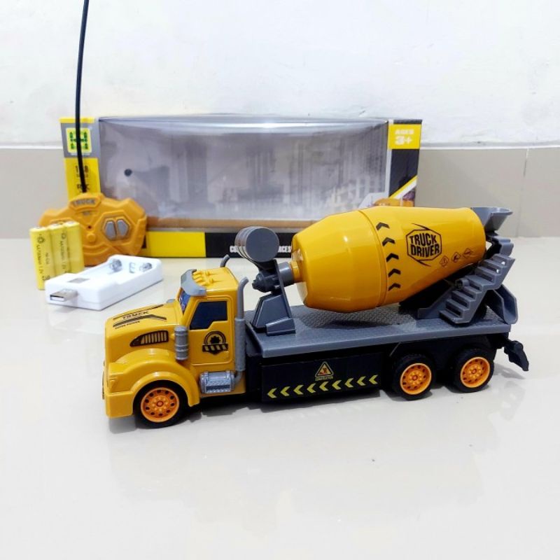 Rc Truk Molen LED - Mainan Mixer Truck Remote Control Anak Edukasi Radio Remot Kontrol